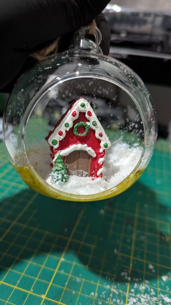 SINGLE GLASS BAUBLE HANDMADE INSIDE