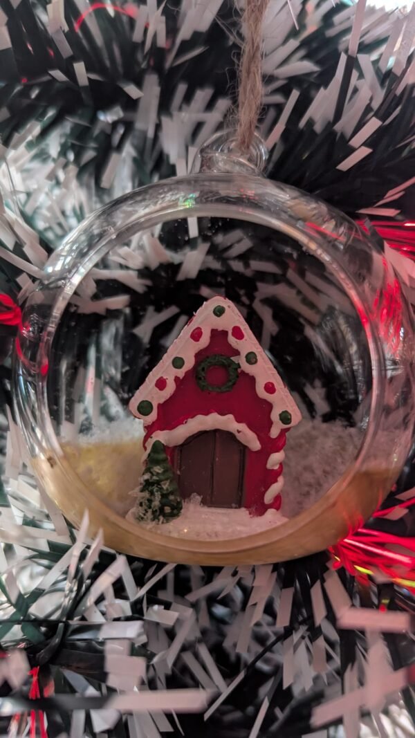 SINGLE GLASS BAUBLE HANDMADE INSIDE