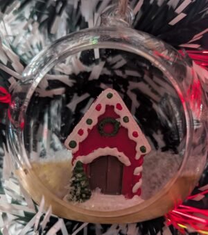 SINGLE GLASS BAUBLE HANDMADE INSIDE