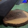 Hand-engraving with color and varnish- Natural Circles Pieces Log Wood Slices (CUSTOMISE)
