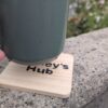 Hand-engraving with color and varnish- Wood Coaster - Pack of 4 (CUSTOMISE)