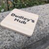 Hand-engraving with color and varnish- Wood Coaster - Pack of 4 (CUSTOMISE)