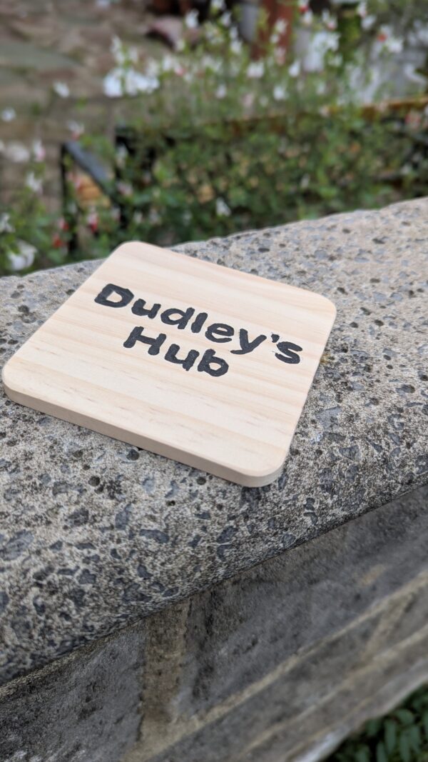 Hand-engraving with color and varnish- Wood Coaster - Pack of 4 (CUSTOMISE)