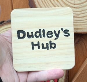 HAND-ENGRAVING WITH COLOUR AND VARNISH - COASTER WOOD - PACK OF 4 (CUSTOMISE)