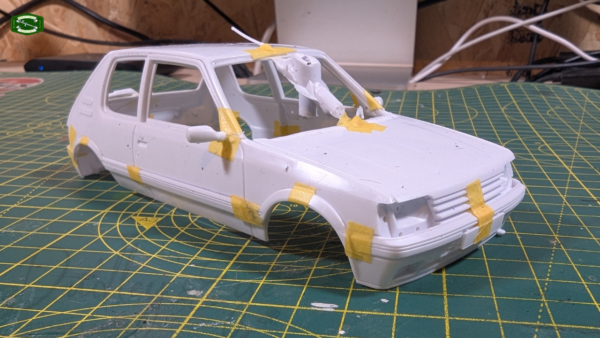 (PRE-ORDER) Duddles Custom Flip #1 – Peugeot 205 GTI (Heller 1/24) – One‑Off Collectible Build