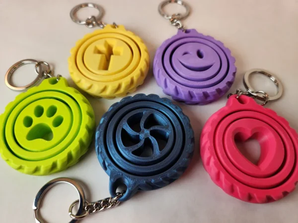 PLA - GYROSCOPIC SPINNERS KEYRINGS