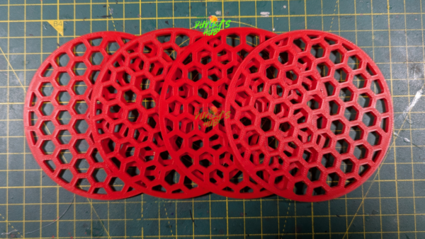1 PLA - SIMPLE - HEXAGON - 4 COASTER 1 HOLDER (1 PACK)
